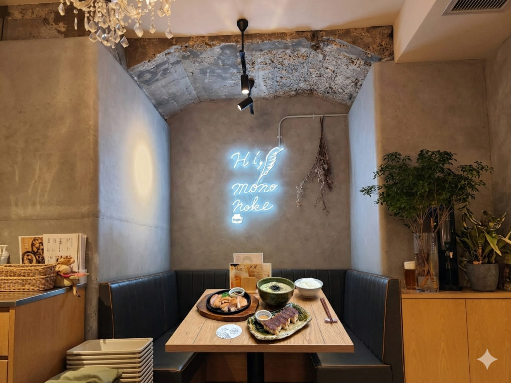 神戶食堂 勿ノ怪 (Shokudo Mononoke / Shokudo Mononoke) 潮流餐廳的霓虹燈裝飾、乳白色拉麵與地雞燒慶功宴