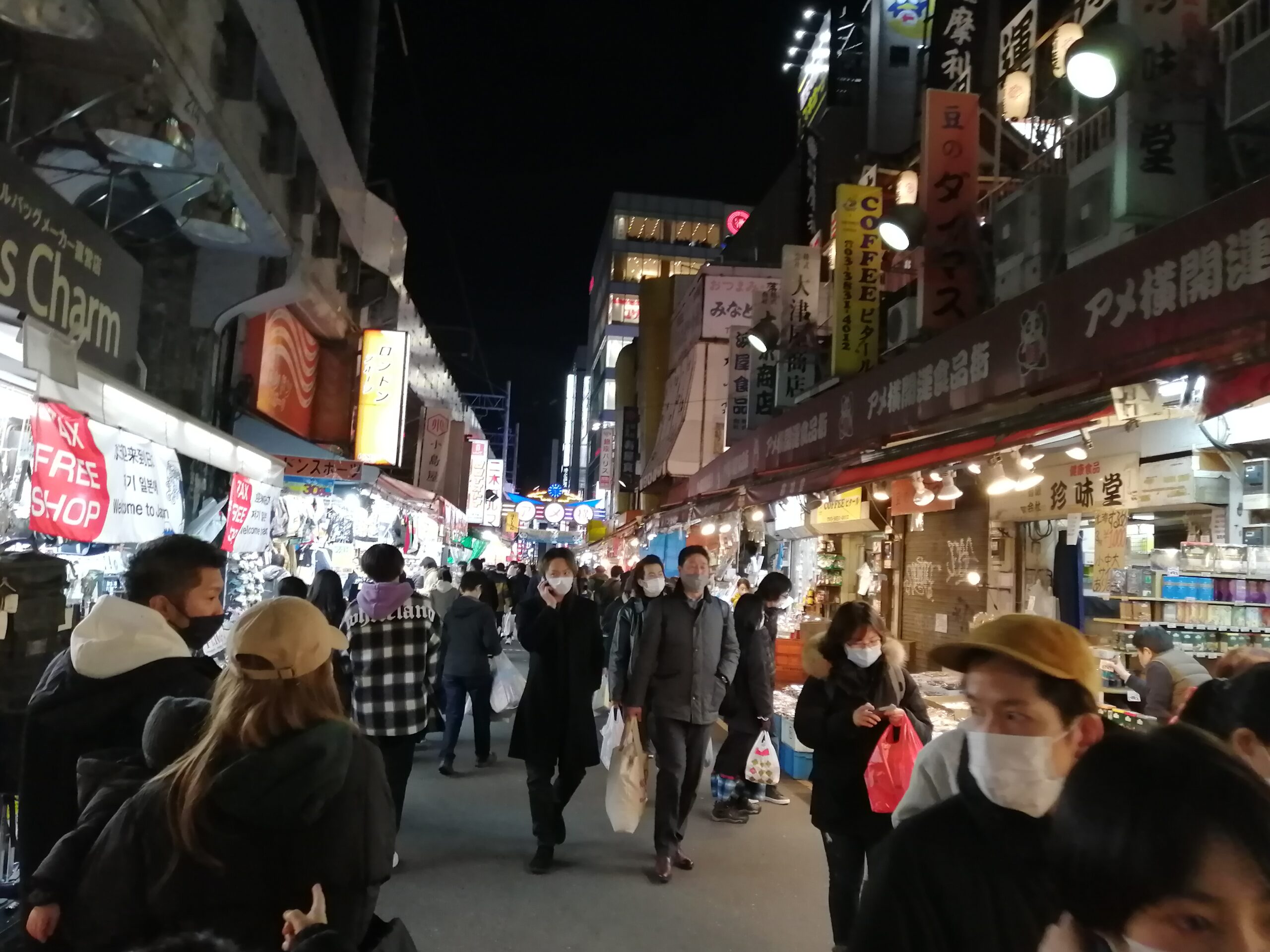 東京上野阿美橫丁夜晚街景-JR上野站周邊美食與逛街人潮